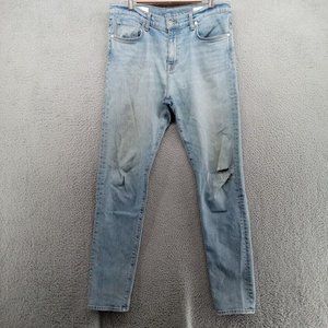BLDWN Jeans Mens 34 Blue Light‎ Wash Modern Skinny Distressed Ripped Trendy
